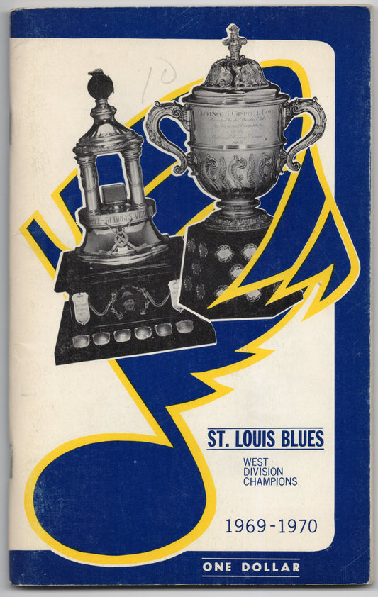 1969/70 St. Louis Blues Blues Notes Vintage Paperback West Division Champions Extremely Rare