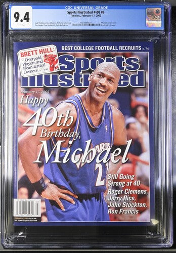 2003 Sports Illustrated Magazine Graded CGC 9.4 Michael Jordan Washington Wizards Cover Newsstand Edition