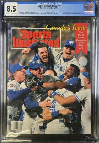 1992 Sports Illustrated Graded Magazine CGC 8.5 Toronto Blue Jays World Series Newsstand