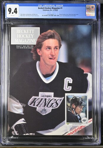 1990 Beckett Hockey Magazine Graded Issue #1 Wayne Gretzky Cover CGC 9.4