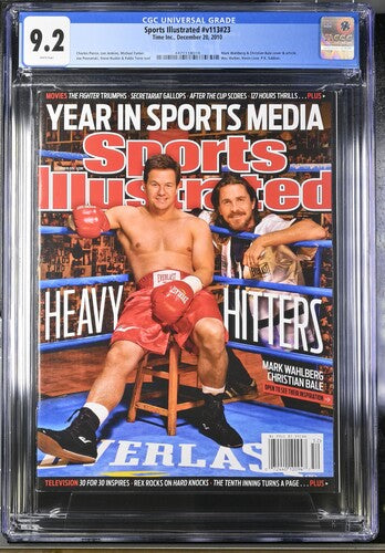 2010 Sports Illustrated Graded Magazine Issue #v113 #23 Mark Wahlberg Christian Bale Cover CGC 9.2