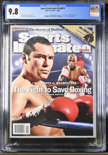 2007 Sports Illustrated Graded Magazine Issue Oscar De La Hoya 1st Mayweather Cover Newsstand CGC 9.8