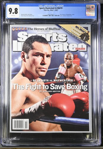 2007 Sports Illustrated Graded Magazine Boxing Issue De La Hoya 1st Mayweather Newsstand CGC 9.8