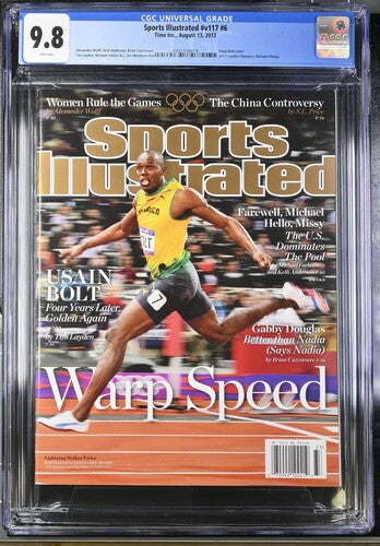 2012 Sports Illustrated Graded Magazine Issue #v117 #6 Usain Bolt Cover Newsstand CGC 9.8