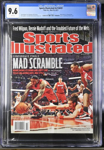 2011 Sports Illustrated Graded Magazine Lebron James Miami Heat vs. Chicago Bulls Newsstand CGC 9.6