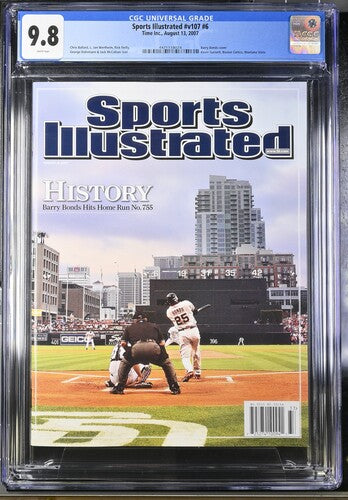 2007 Sports Illustrated Graded Magazine "Barry Bonds Hits Home Run no. 755" Newsstand CGC 9.8