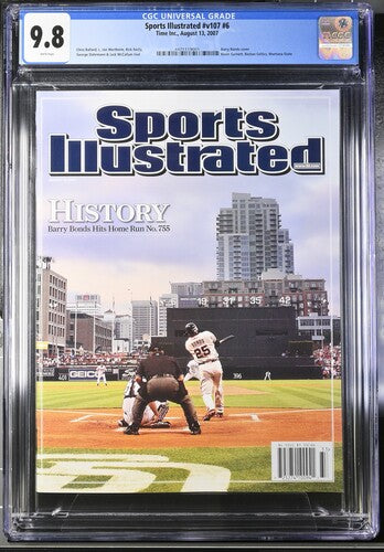 2007 Sports Illustrated #v107 #6 Graded Magazine Barry Bonds Cover CGC 9.8