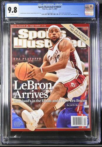 2007 Sports Illustrated #v106 #24 Graded Magazine LeBron James Cover CGC 9.8 Rare Newsstand!