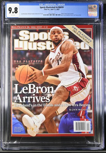 2007 Sports Illustrated #v106 #24 Graded Magazine LeBron James Cover and Article CGC 9.8 Rare Newsstand!