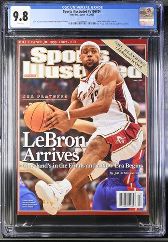 2007 Sports Illustrated #v106 #24 Graded Magazine NBA Finals CGC 9.8 Early LeBron James Rare Newsstand!