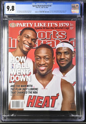 2010 Sports Illustrated #v113 #2 Graded Magazine Chris Bosh, Dwayne Wade, LeBron James Cover CGC 9.8 Newsstand