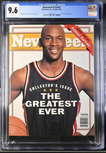 1993 Newsweek #v122 #27 Graded Magazine Michael Jordan Cover CGC 9.6 Extremely Rare Newsstand Edition!