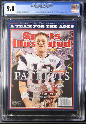 2005 Sports Illustrated Graded Magazine Early Tom Brady "Super Bowl Commemorative" CGC 9.8 Newsstand