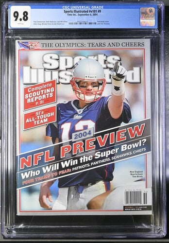 2004 Sports Illustrated #v101 #9 Graded Magazine Early Tom Brady Cover CGC 9.8 Newsstand