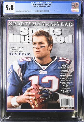 2005 Sports Illustrated Graded Magazine Issue #v103 #23 "Sportsman of the Year" Tom Brady Cover Newsstand CGC 9.8