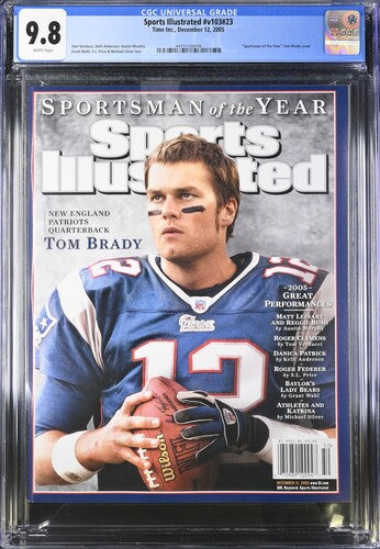 2005 Sports Illustrated Graded Magazine Issue #v103 #23 Tom Brady Cover Newsstand CGC 9.8