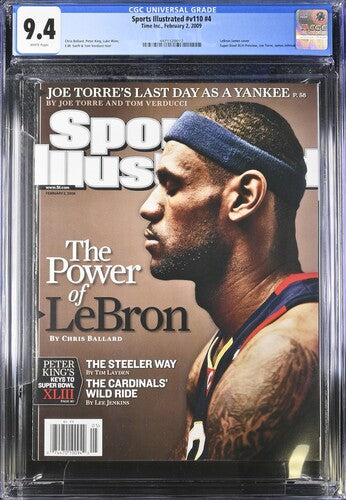 2009 Sports Illustrated Graded Magazine Issue #4 LeBron James Cover Rare Newsstand CGC 9.4