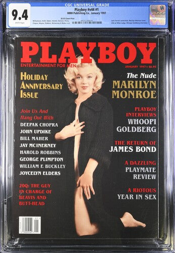 1997 Playboy Graded Magazine Issue #v44 #1 Marilyn Monroe Cover CGC 9.4