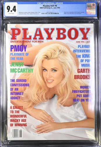 1994 Playboy Graded Magazine Issue #v41 #6 Jenny McCarthy Cover CGC 9.4