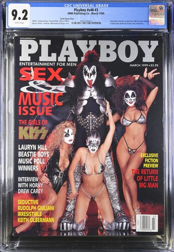 1999 Playboy Graded Magazine Issue #v46 #3 "The Girls of KISS" CGC 9.2