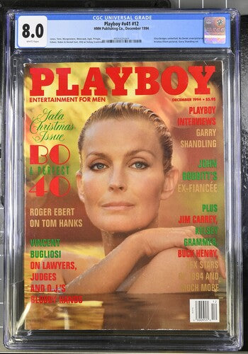 1994 Playboy Graded Magazine Issue #v41 #12 Bo Derek Cover Newsstand CGC 8.0