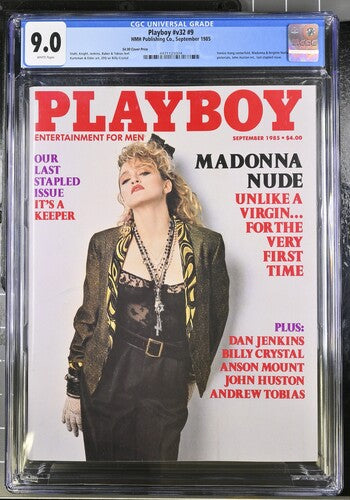 1985 Playboy Graded Magazine Issue #v32 #9 Madonna Cover Newsstand CGC 9.0 Extremely Rare!