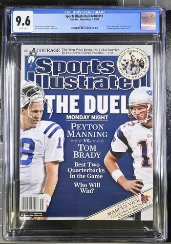 2005 Sports Illustrated Graded Magazine Issue #v103 #18 Peyton Manning Tom Brady Cover CGC 9.6