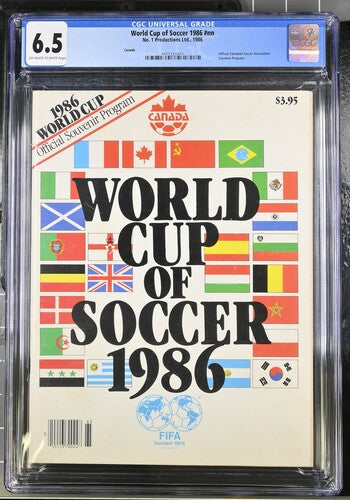 1986 World Cup of Soccer Graded Program Official Canadian Soccer Association CGC 6.5 Diego Maradona Wins