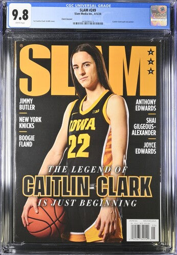 2024 SLAM Basketball Graded Magazine Issue #249 First Caitlin Clark Cover CGC 9.8