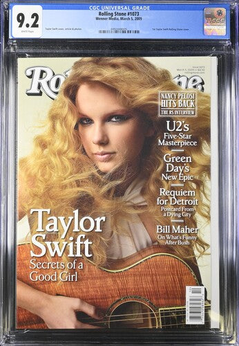 2009 Rolling Stone #1073 Graded Magazine (March, 2009) CGC 9.2 1st Taylor Swift Cover Newsstand