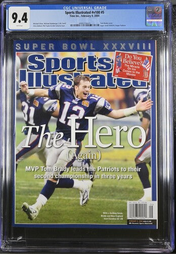 2004 Sports Illustrated  Graded Magazine Newsstand Edition CGC 9.4 Tom Brady Cover