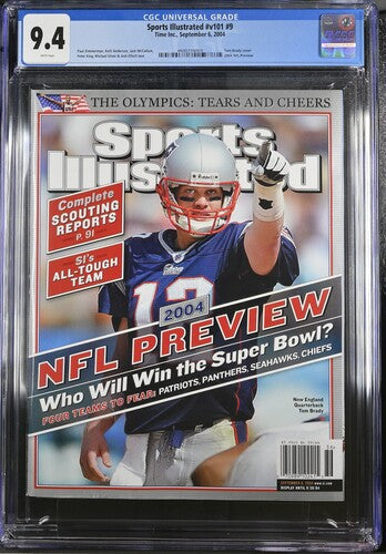 2004 Sports Illustrated Graded Magazine Newsstand CGC 9.4 Tom Brady Cover