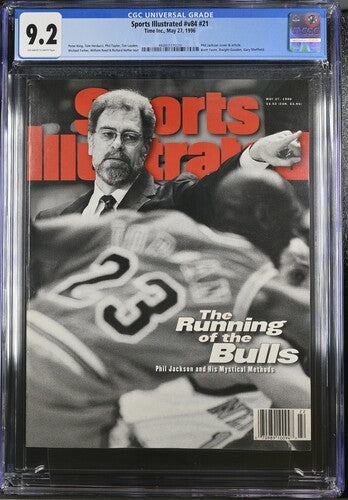 1996 Sports Illustrated Magazine CGC 9.2 Newsstand Phil Jackson Michael Jordan Cover