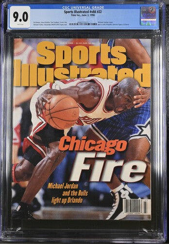1996 Sports Illustrated Newstand Graded Magazine CGC 9.0 Michael Jordan Cover