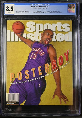 2000 Sports Illustrated Graded Magazine CGC 8.5 1st Vince Carter Newsstand