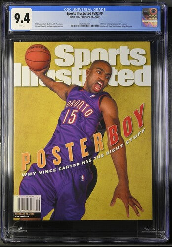 2000 Sports Illustrated Graded Magazine CGC 9.4 1st Vince Carter Cover Newsstand