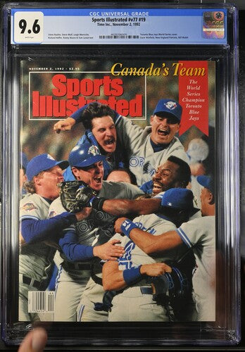 1992 Sports Illustrated Graded Magazine CGC 9.6 Toronto Blue Jays World Series Cover