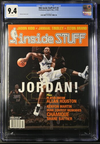 2002 NBA Inside Stuff Graded Magazine CGC 9.4 Michael Jordan Cover POP 1