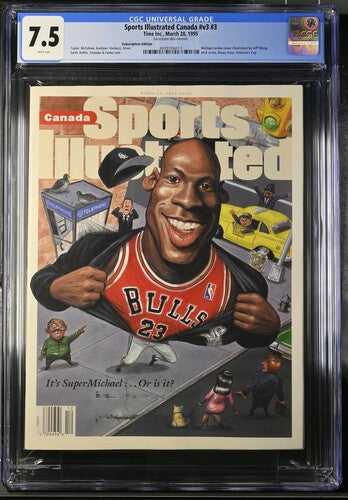 1995 Sports Illustrated Canada Magazine CGC 7.5 Michael Jordan Newsstand