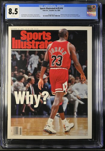 1993 Sports Illustrated #v79 #16 Newsstand Magazine CGC 8.5 Michael Jordan Retirement Cover