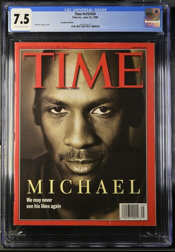 1998 Time Canada #v151 #24 Graded Magazine CGC 7.5 Michael Jordan Cover
