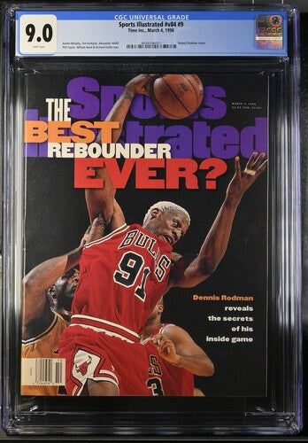 1996 Sports Illustrated #v84 #9 Newsstand Magazine CGC 9.0 Dennis Rodman Cover