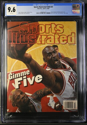 1997 Sports Illustrated #v86 #23 Newsstand Magazine CGC 9.6 Dennis Rodman & Michael Jordan Cover