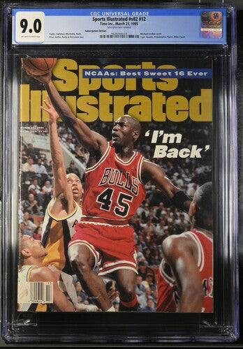 1995 Sports Illustrated #v82 #12 Newsstand Magazine CGC 9.0 Michael Jordan Cover