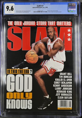 1998 SLAM #27 Graded Magazine CGC 9.6 Michael Jordan Cover POP 2