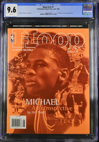 1998 Hoop NBA Magazine Graded Magazine CGC 9.6 Michael Jordan POP 1