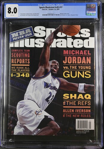 2001 Sports Illustrated Graded Magazine CGC 8.0 Michael Jordan Newsstand