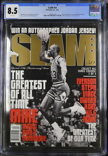 2001 SLAM #50 Graded Magazine CGC 8.5 Michael Jordan Cover 2 of 3