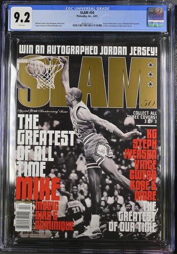 2001 SLAM #50 Graded Magazine CGC 9.2 Michael Jordan Cover 3 of 3