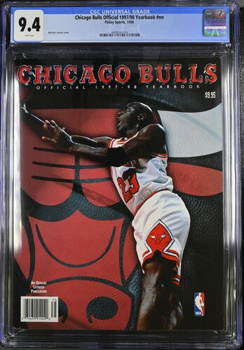 1997/98 Chicago Bulls Official Yearbook CGC 9.4 Michael Jordan Cover